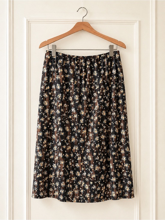 Trendyol Dresses & Skirts - European Satin Flowy Midi Skirt A-line